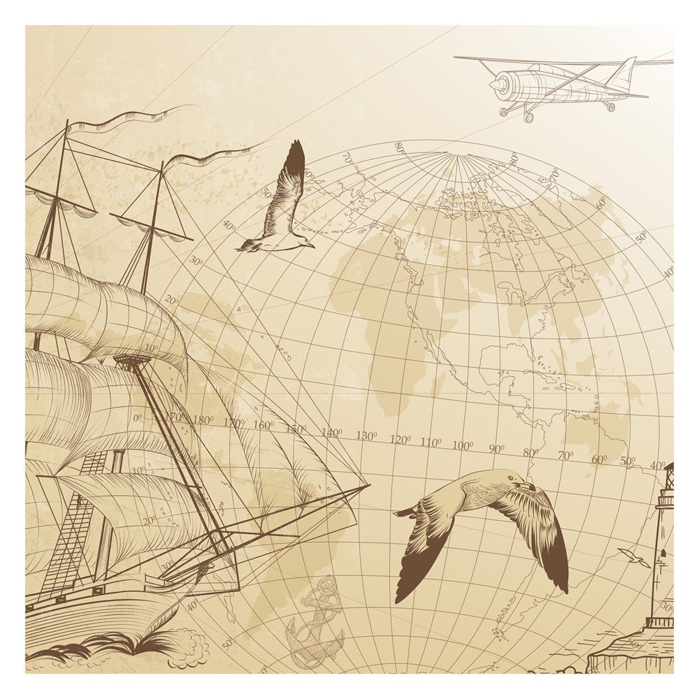 Sailing Time kids room wallpaper