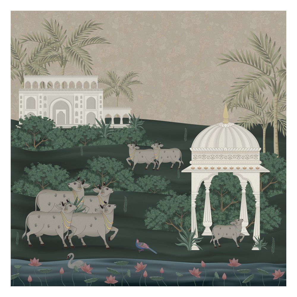 Pichwai - Vintage Wallpaper