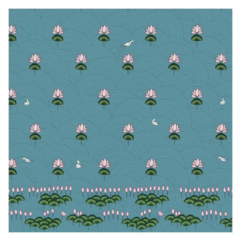 Pichwai - Lotus Motif