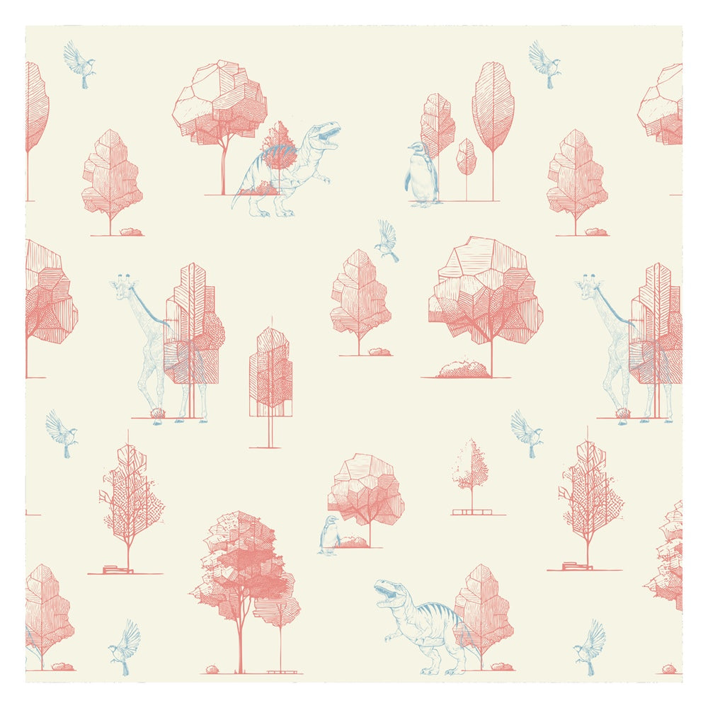 Sketchy Junglee kids room wallpaper