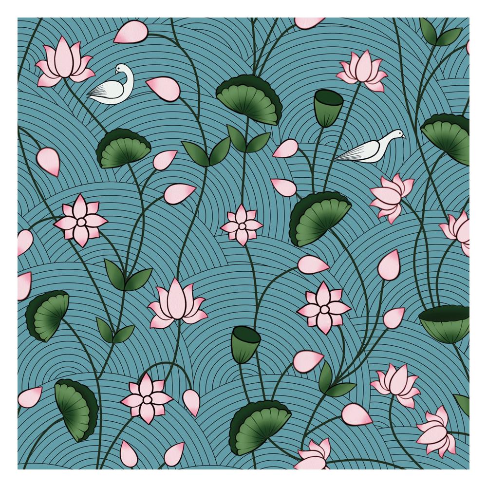 Pichwai - Lotus all over