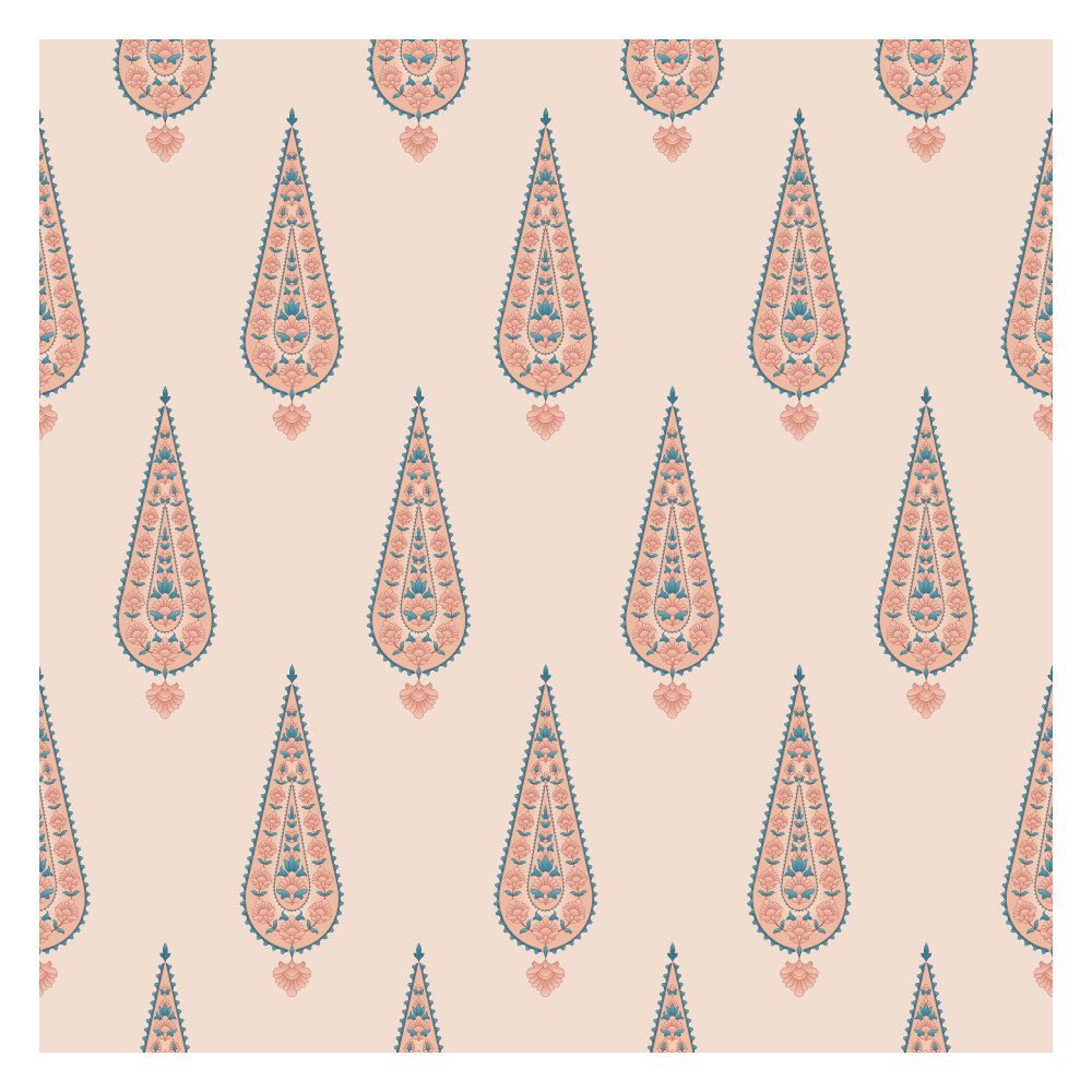 Bloom in Peach- Kids Room Wallpaper