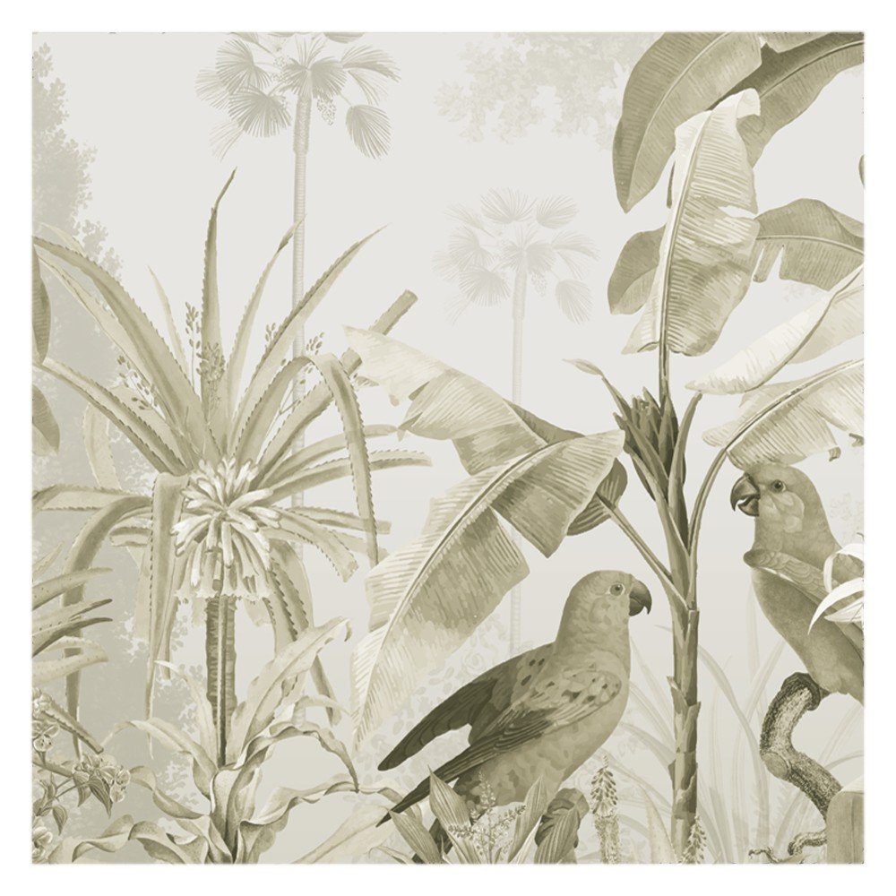 Parrots visiting tropical lines - Green tone