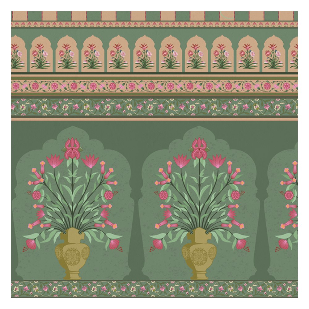Symmetrical Garden bedroom wallpaper