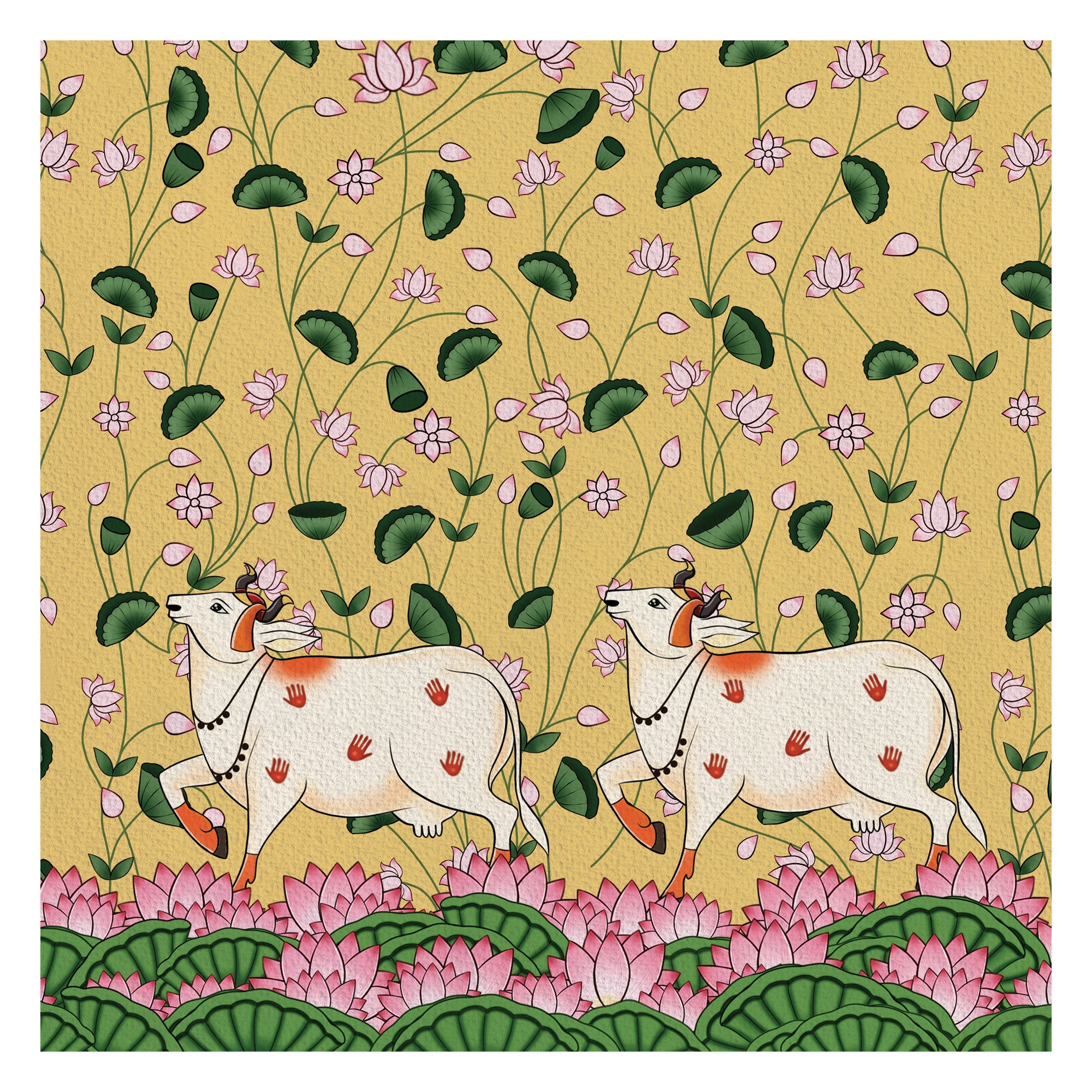 Pichwai - Cow in Yellow