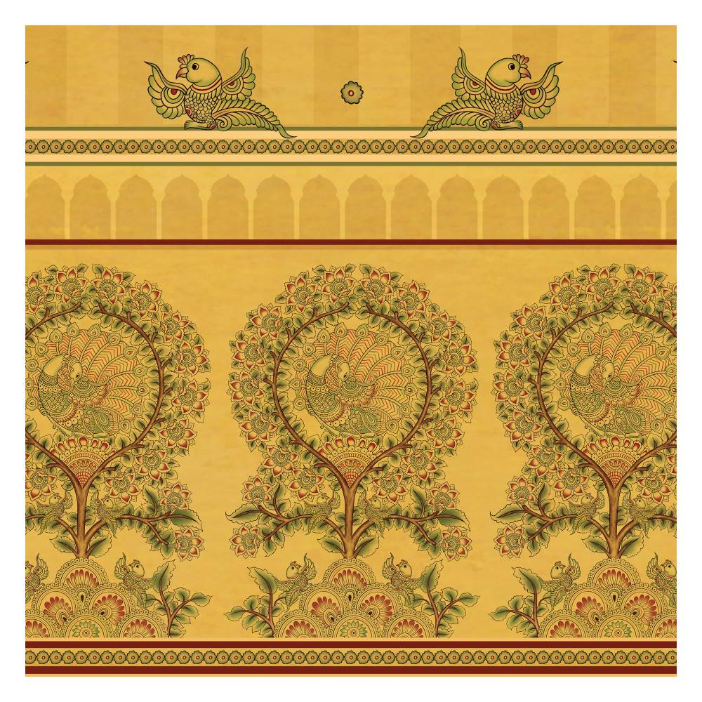 Kalamkari pattern design wallpaper – Jumig Store