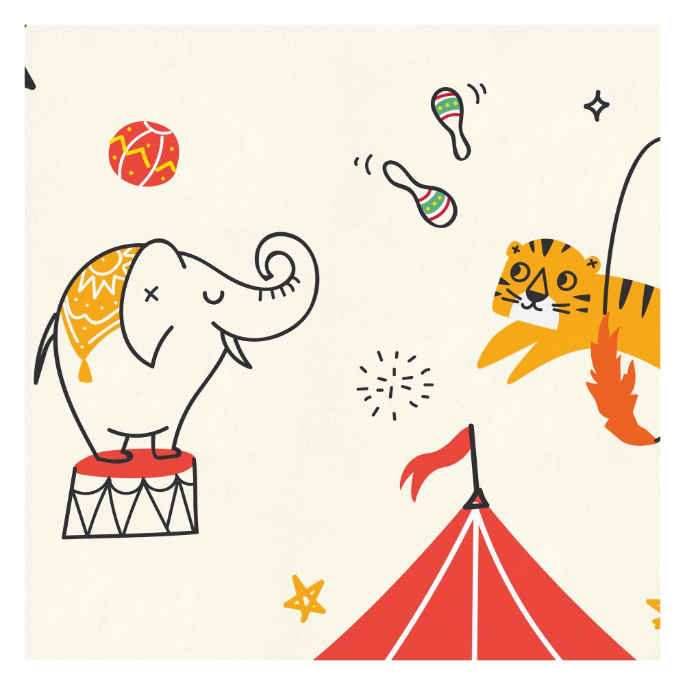 Circus show - kids room wallpaper