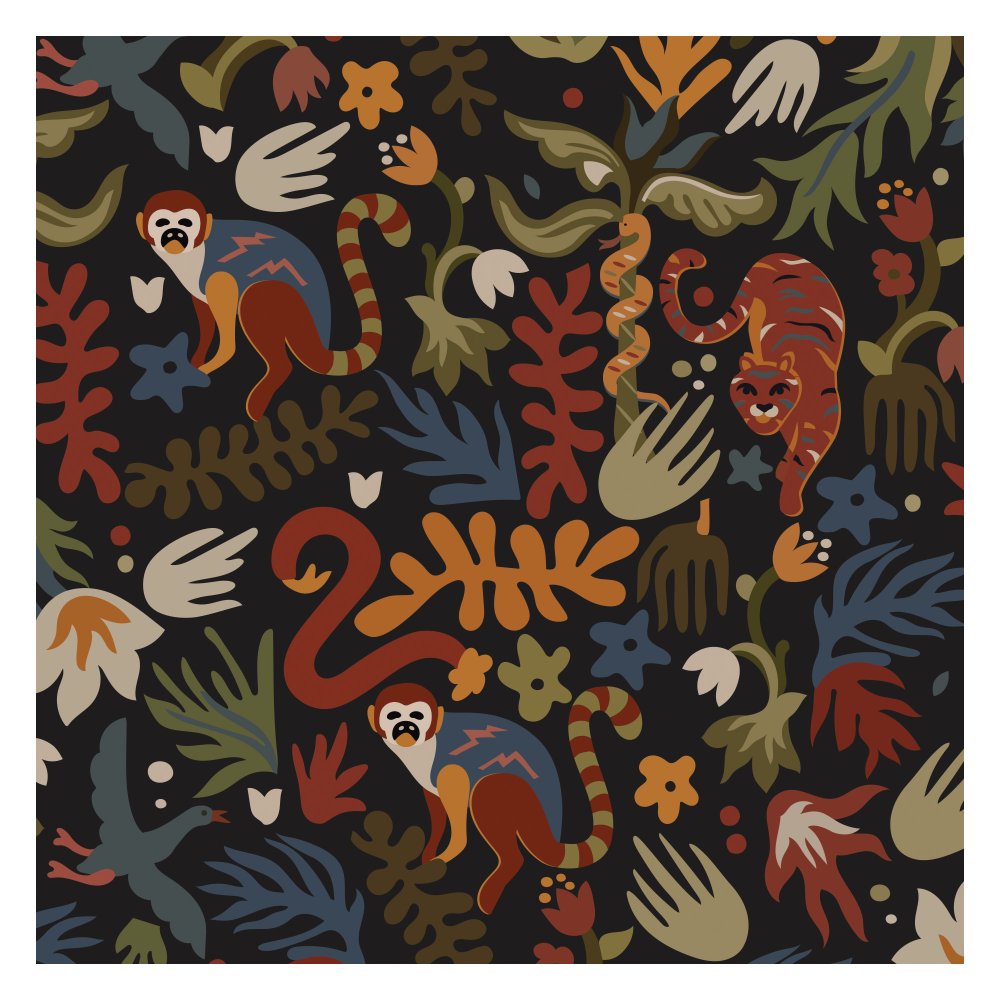 Among the Wild Wallpaper - Black