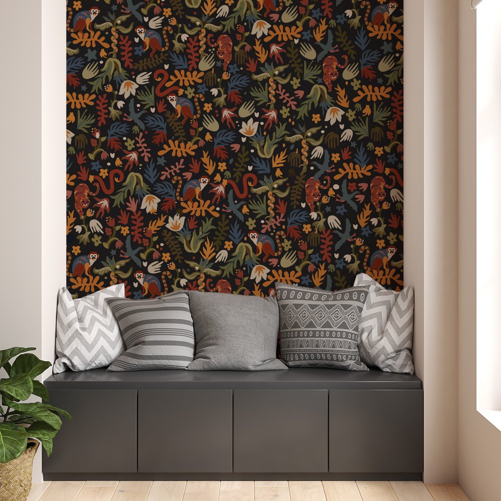 Among the Wild Wallpaper - Black