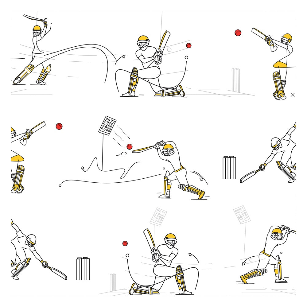 Cricket Mania kids room wallpaper