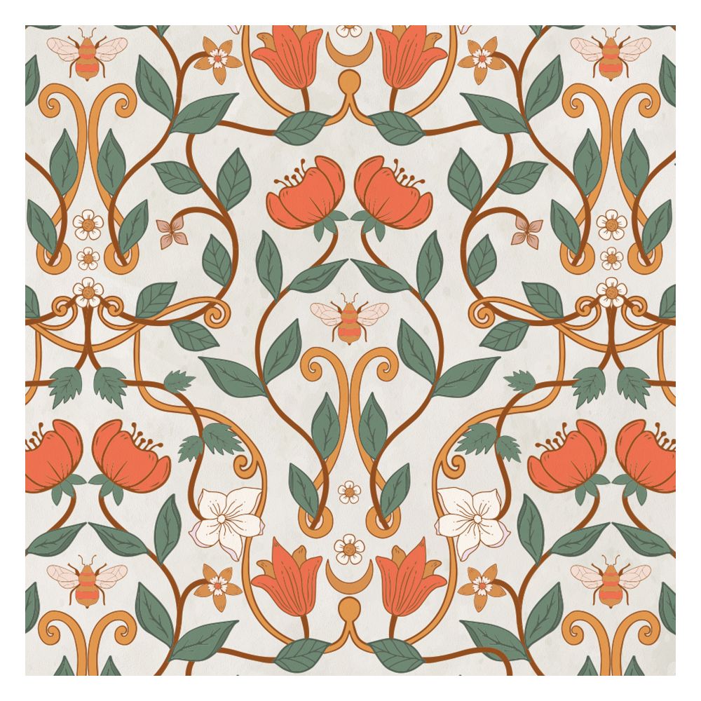 Blooming orange flower