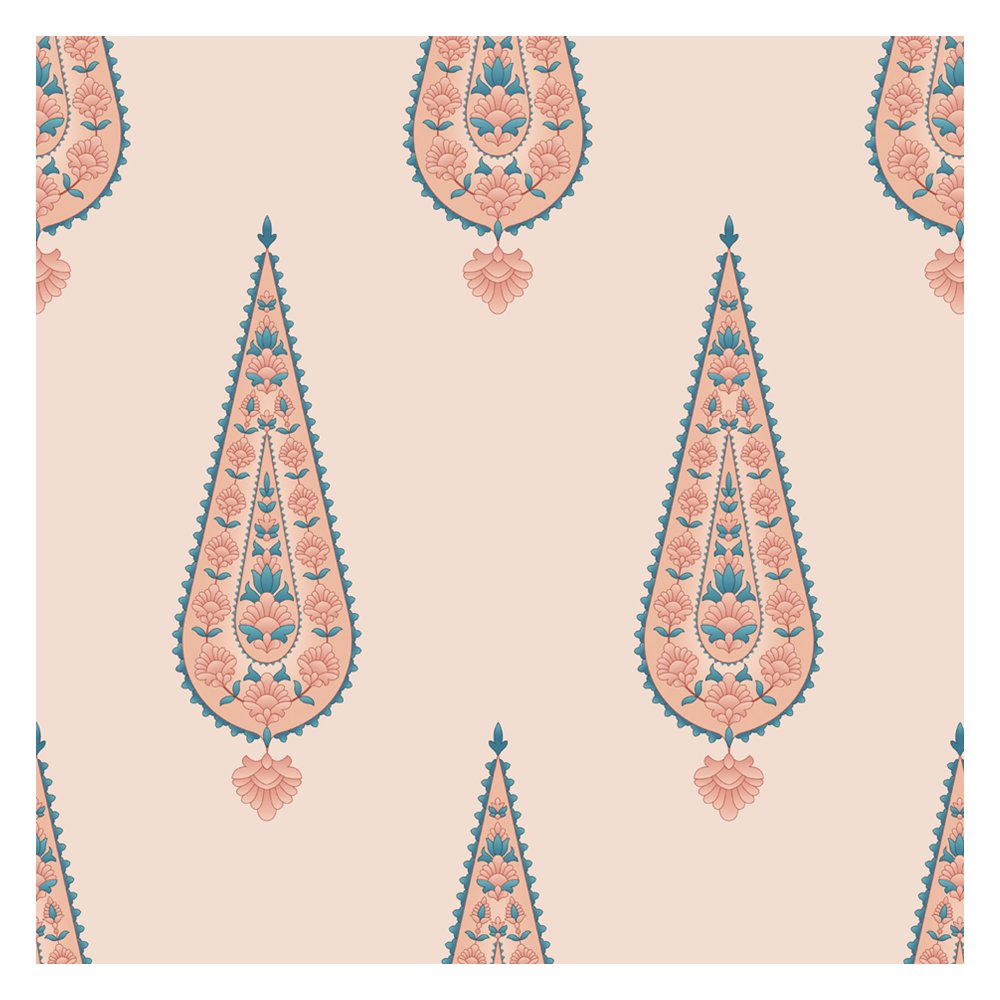 Bloom in Peach- Kids Room Wallpaper