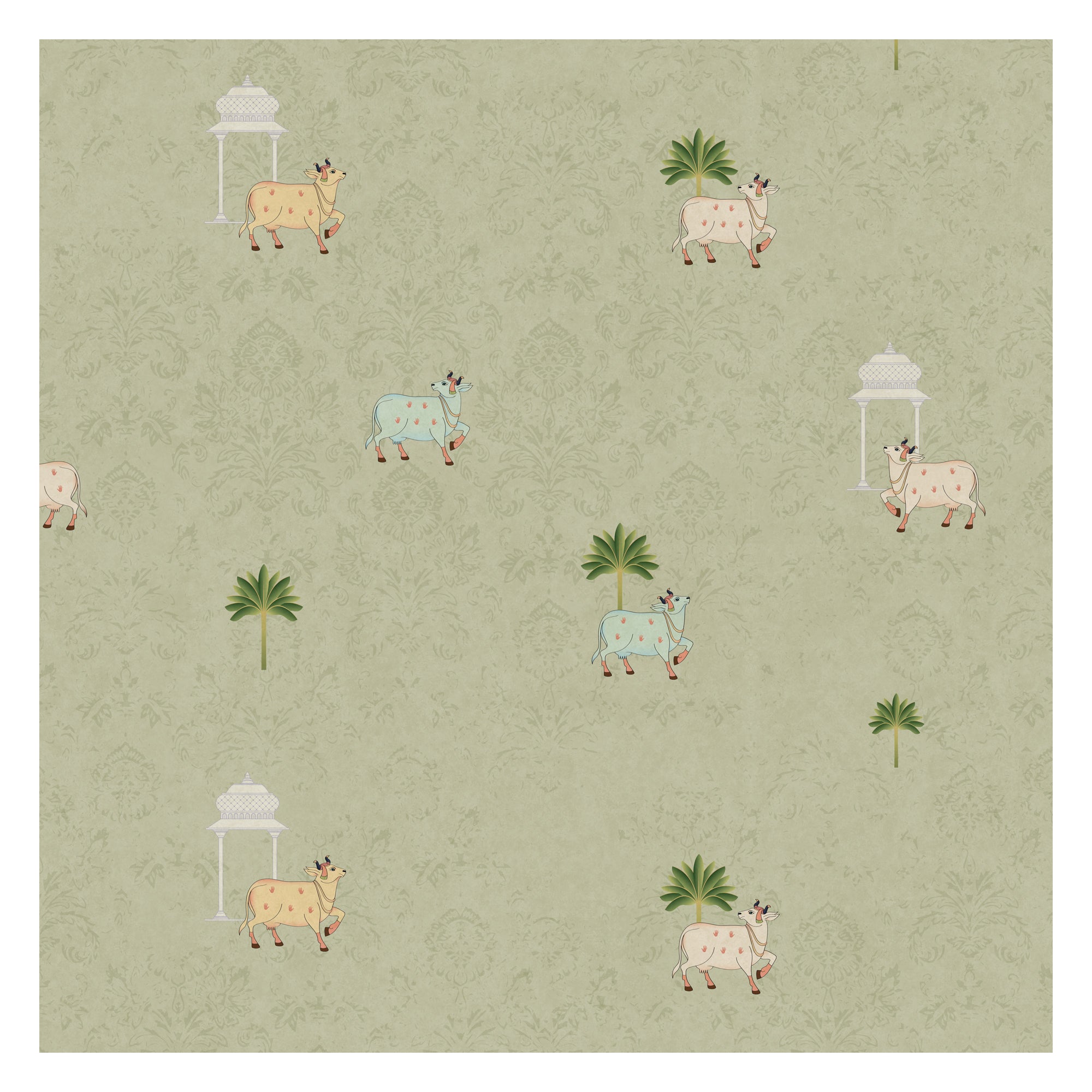Pichwai Cows
