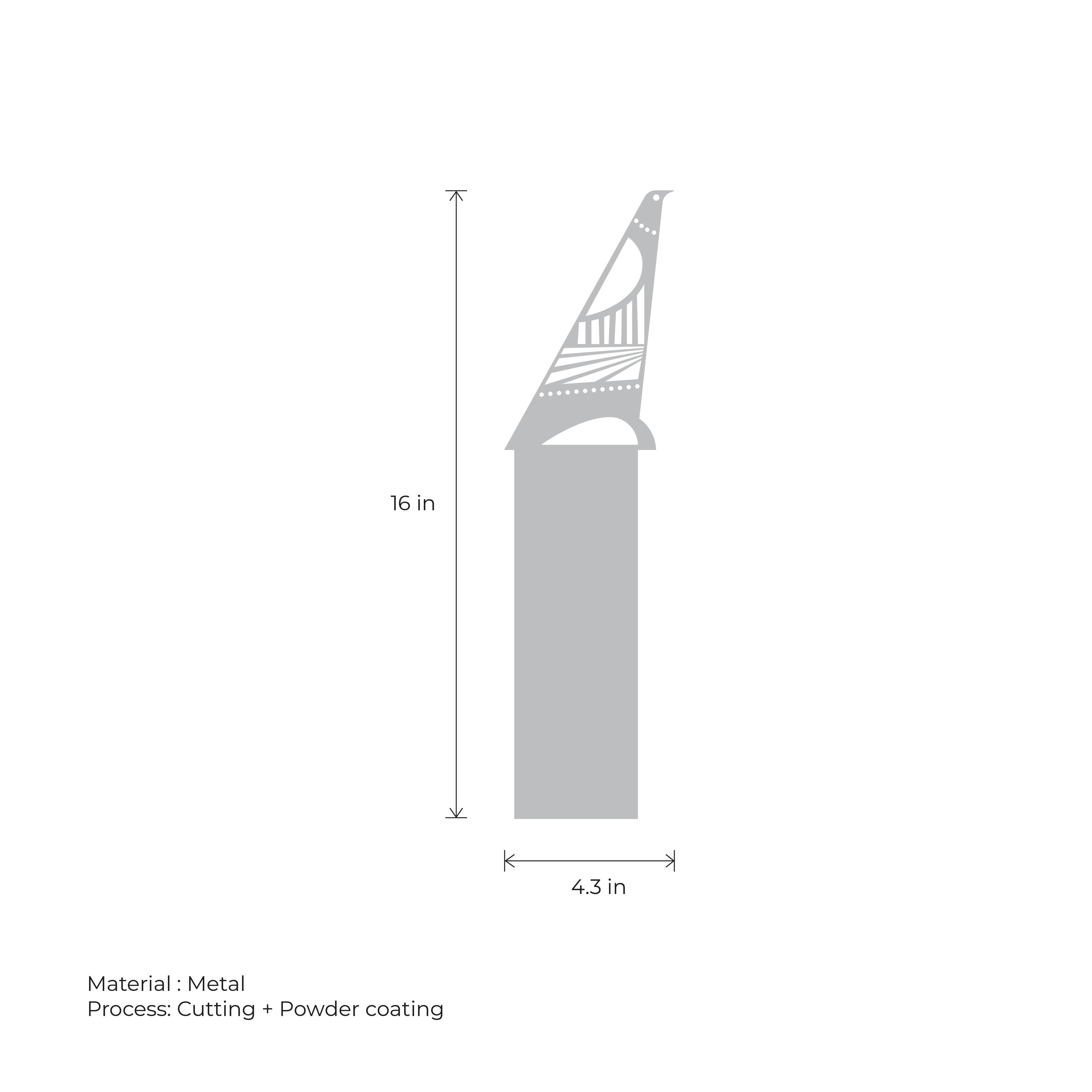 Geometric Bird Garden Stake