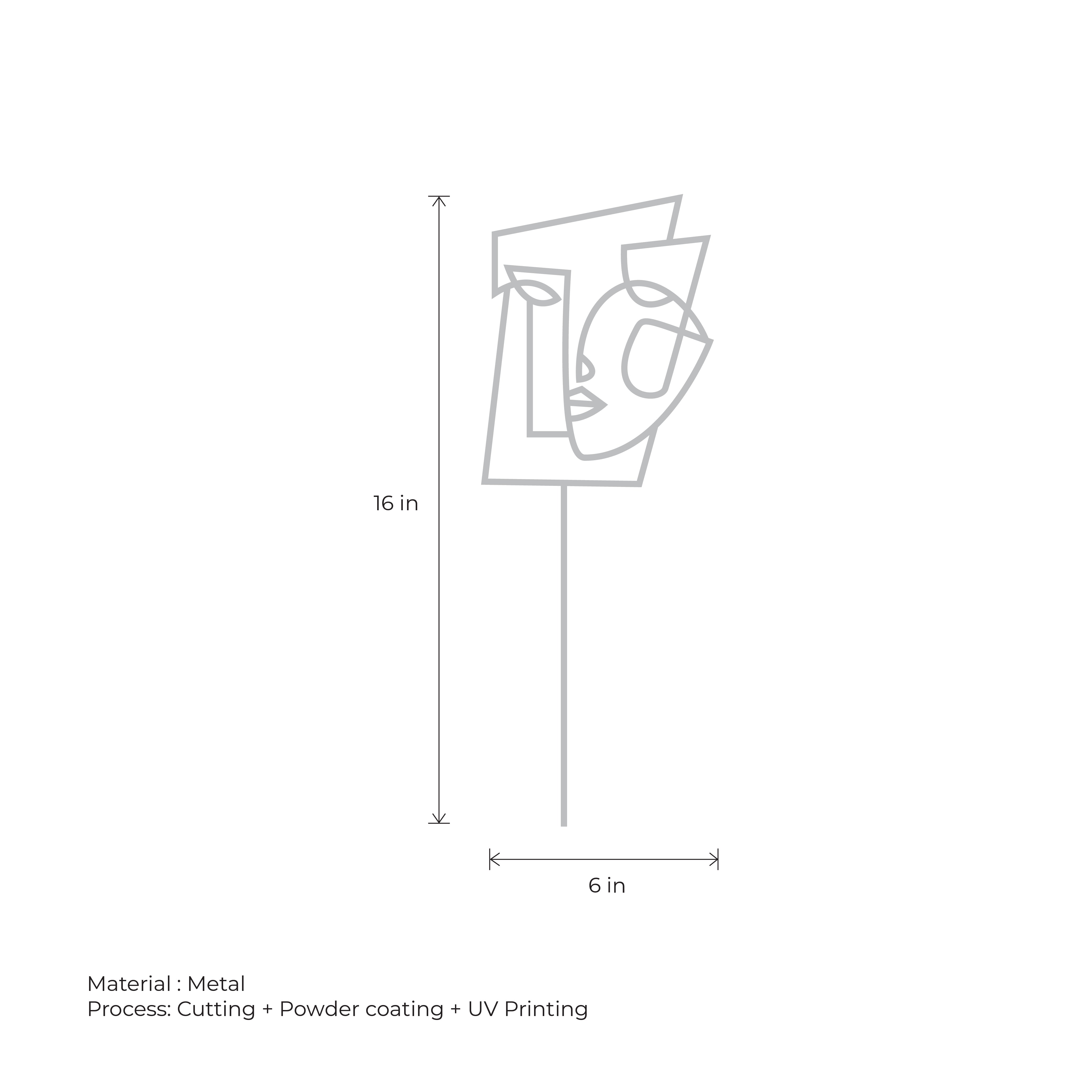 Abstract Face Line Art