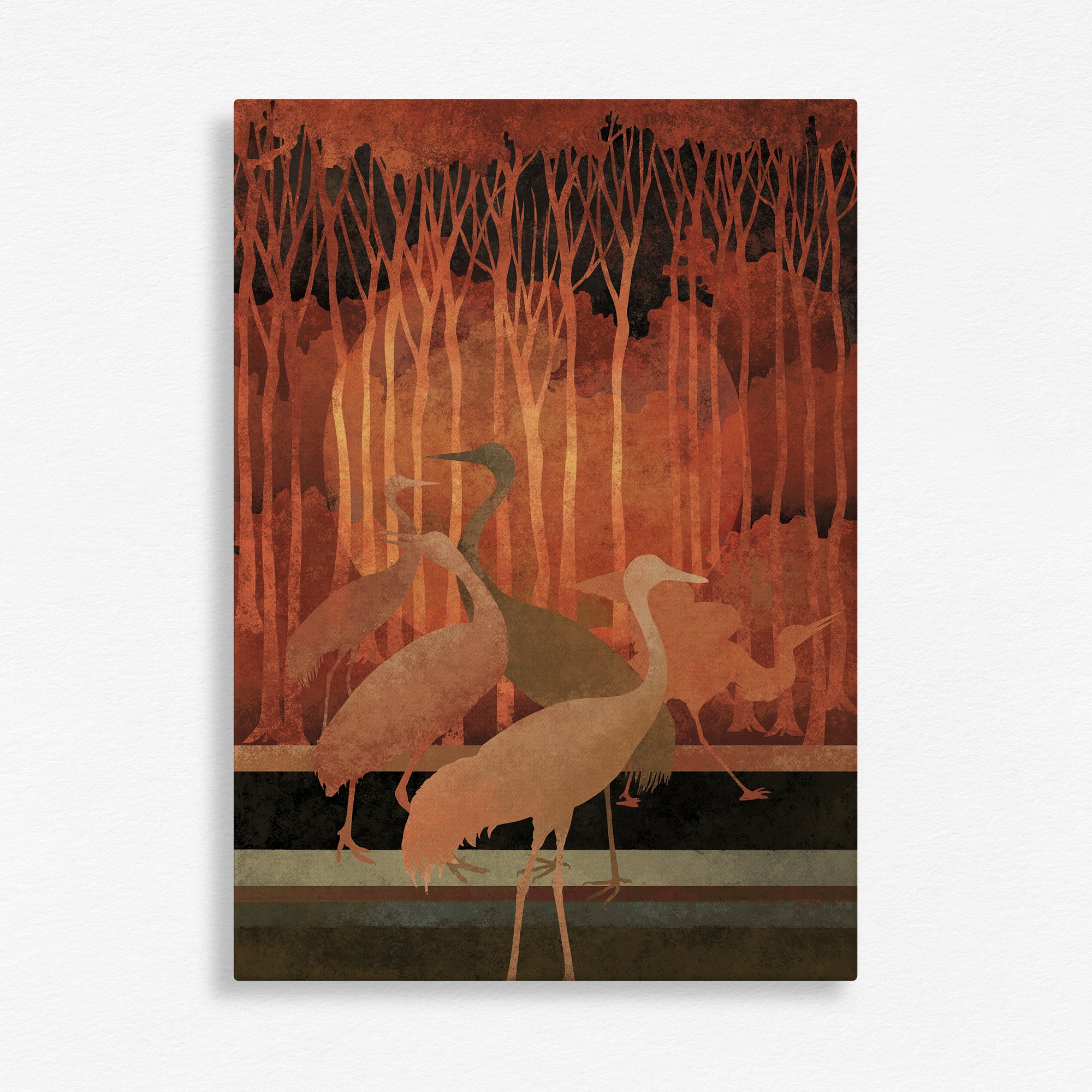 Twilight in the Marsh Wall Art Canvas Painting