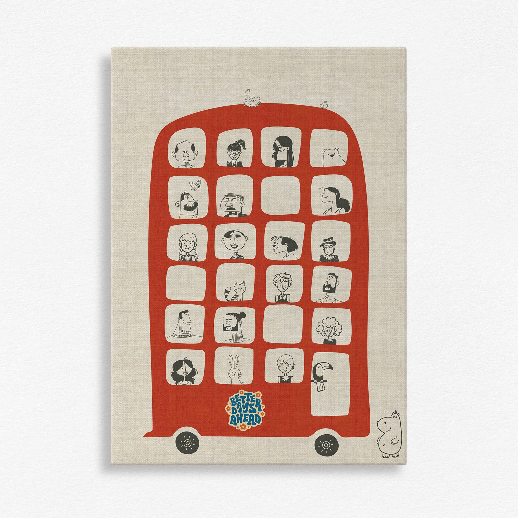 The Red Ride Chronicles Wall Art Canvas Painting