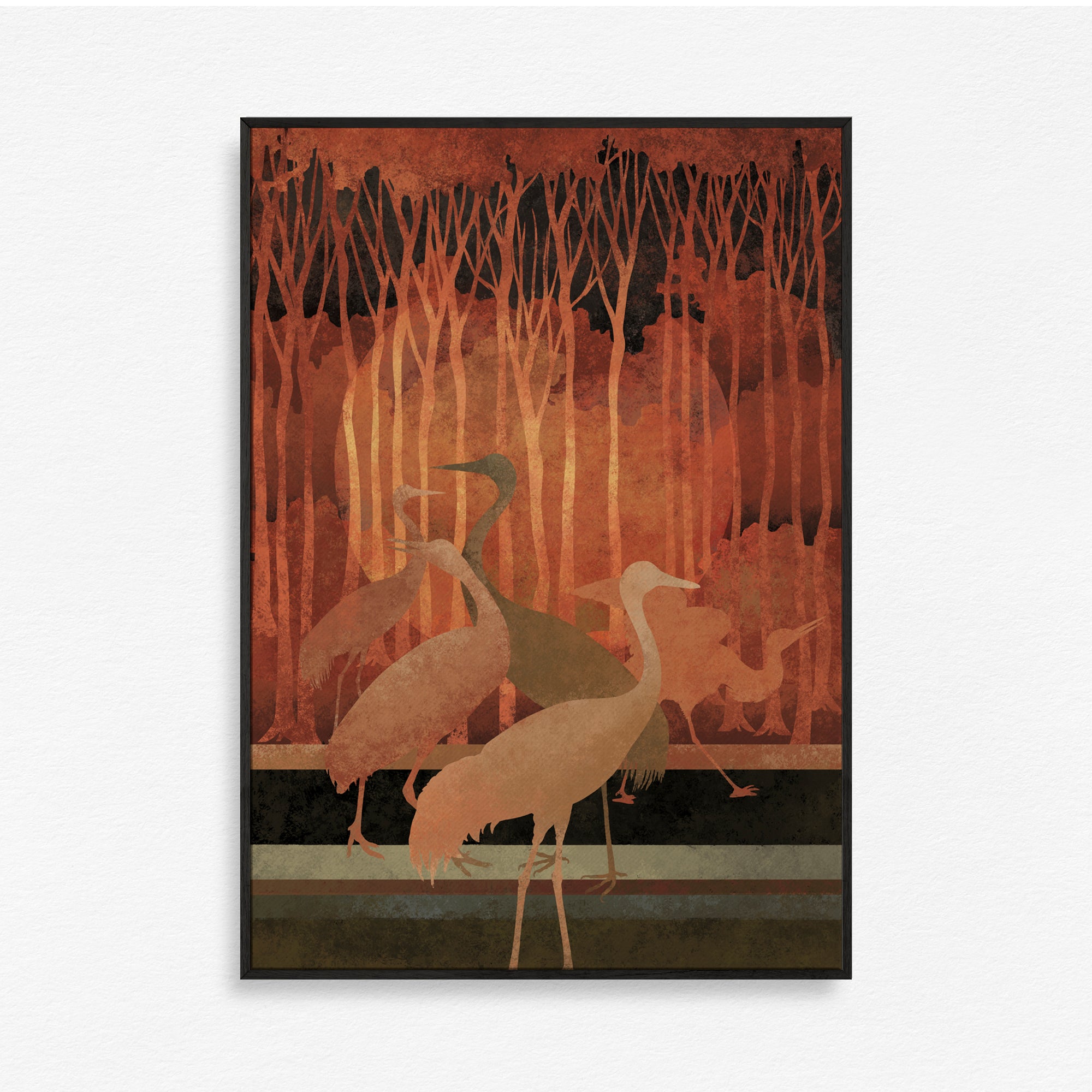 Twilight in the Marsh Wall Art Canvas Painting
