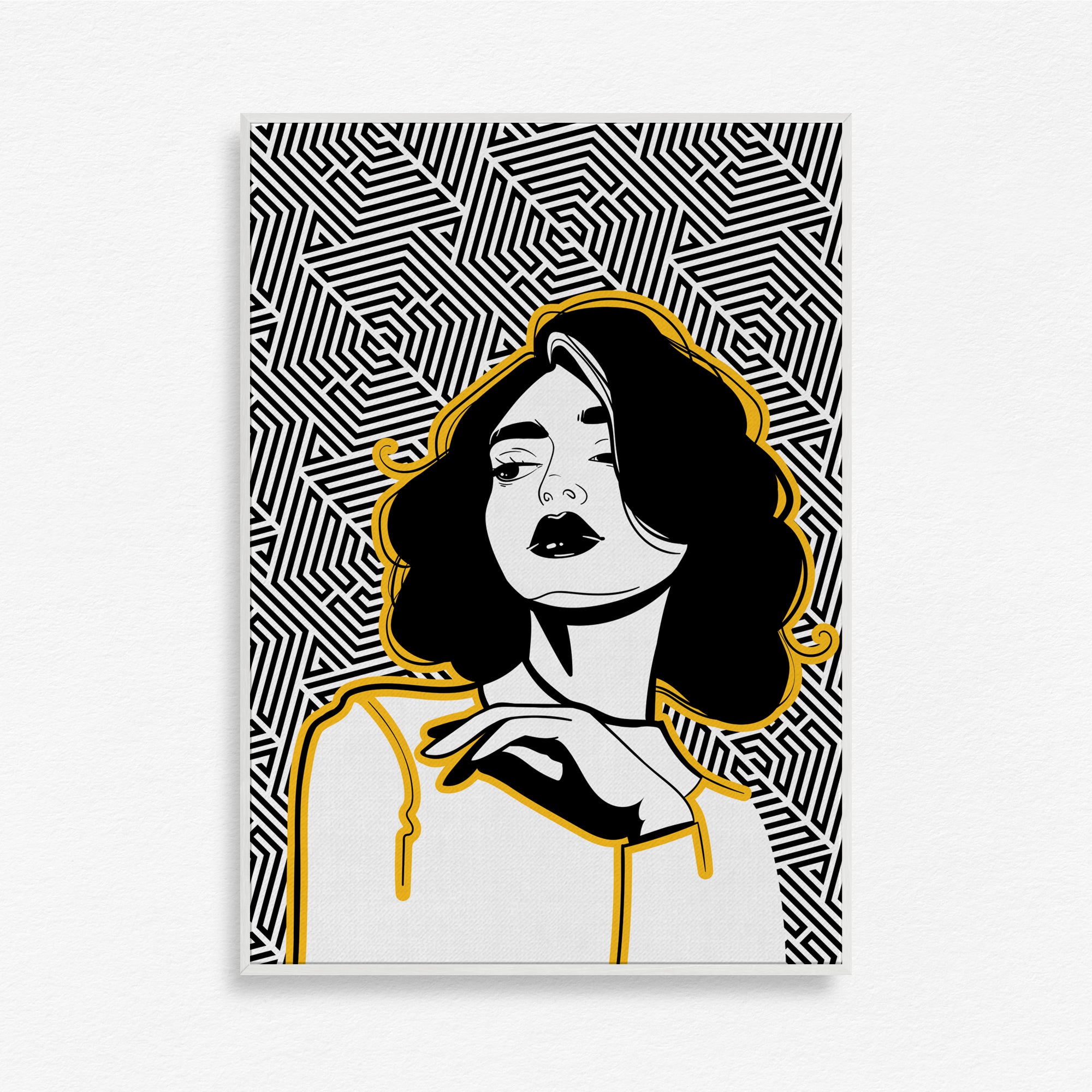 Contemporary Contrast Wall Art Canvas Painting