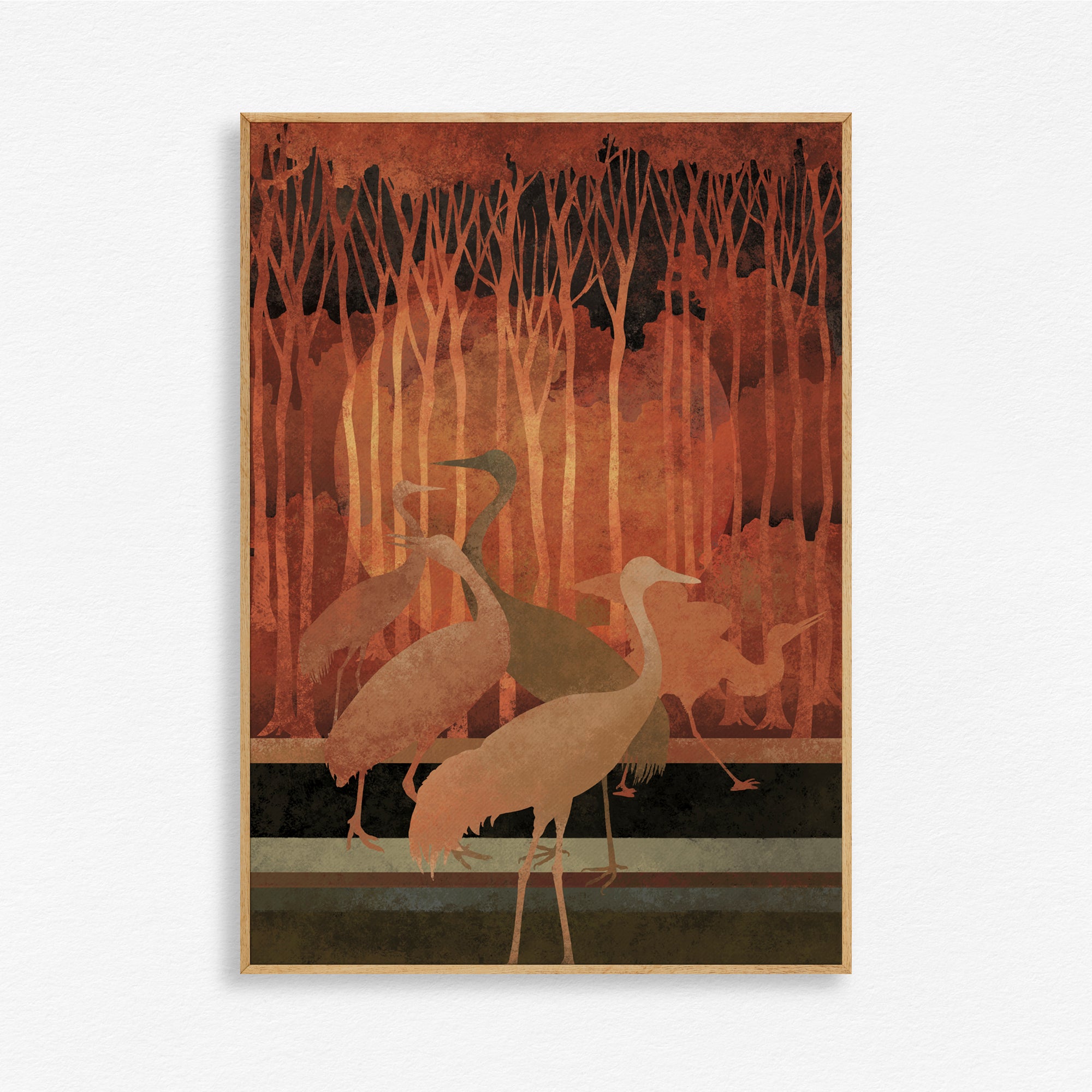 Twilight in the Marsh Wall Art Canvas Painting