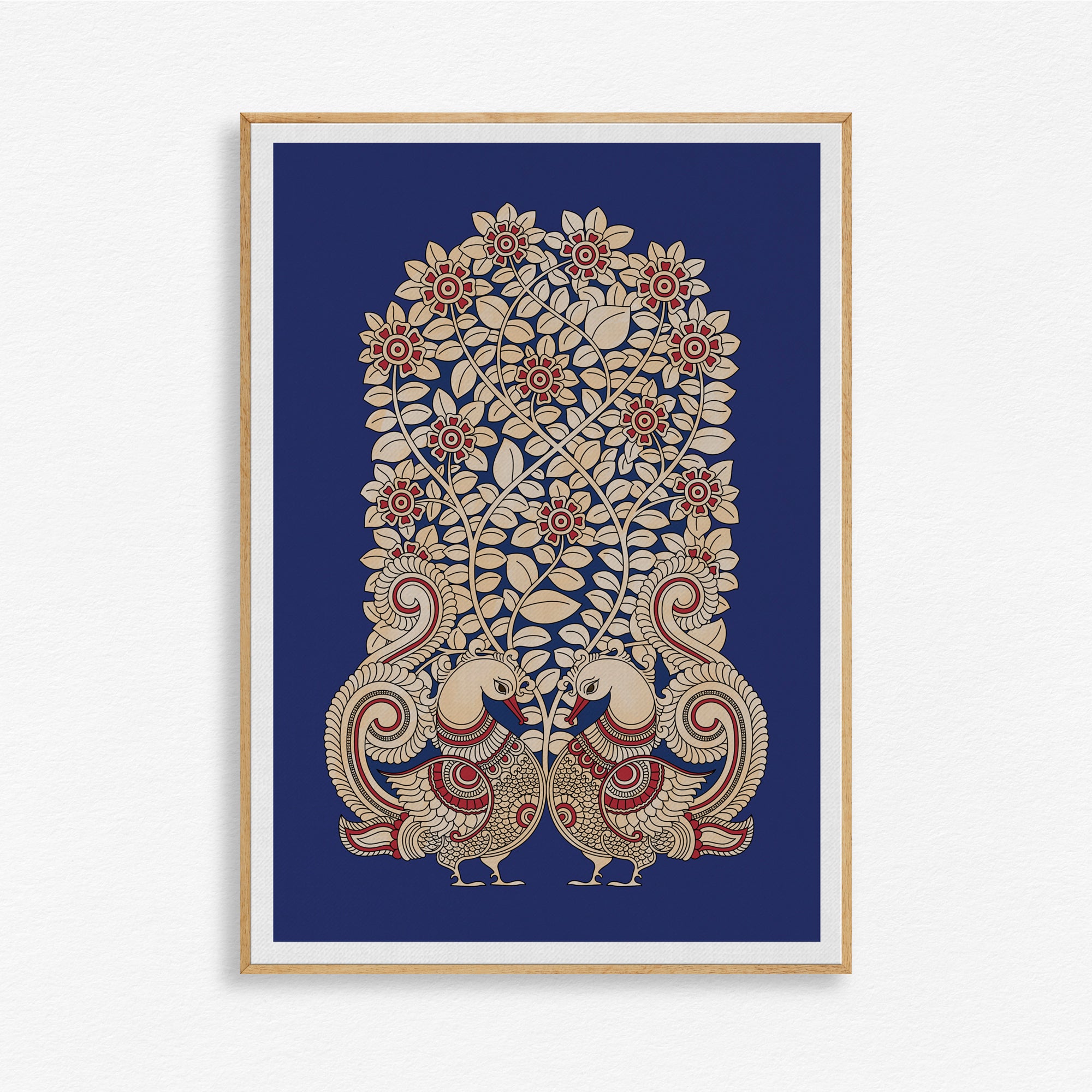 Peacocks in Bloom Wall Art Canvas Painting