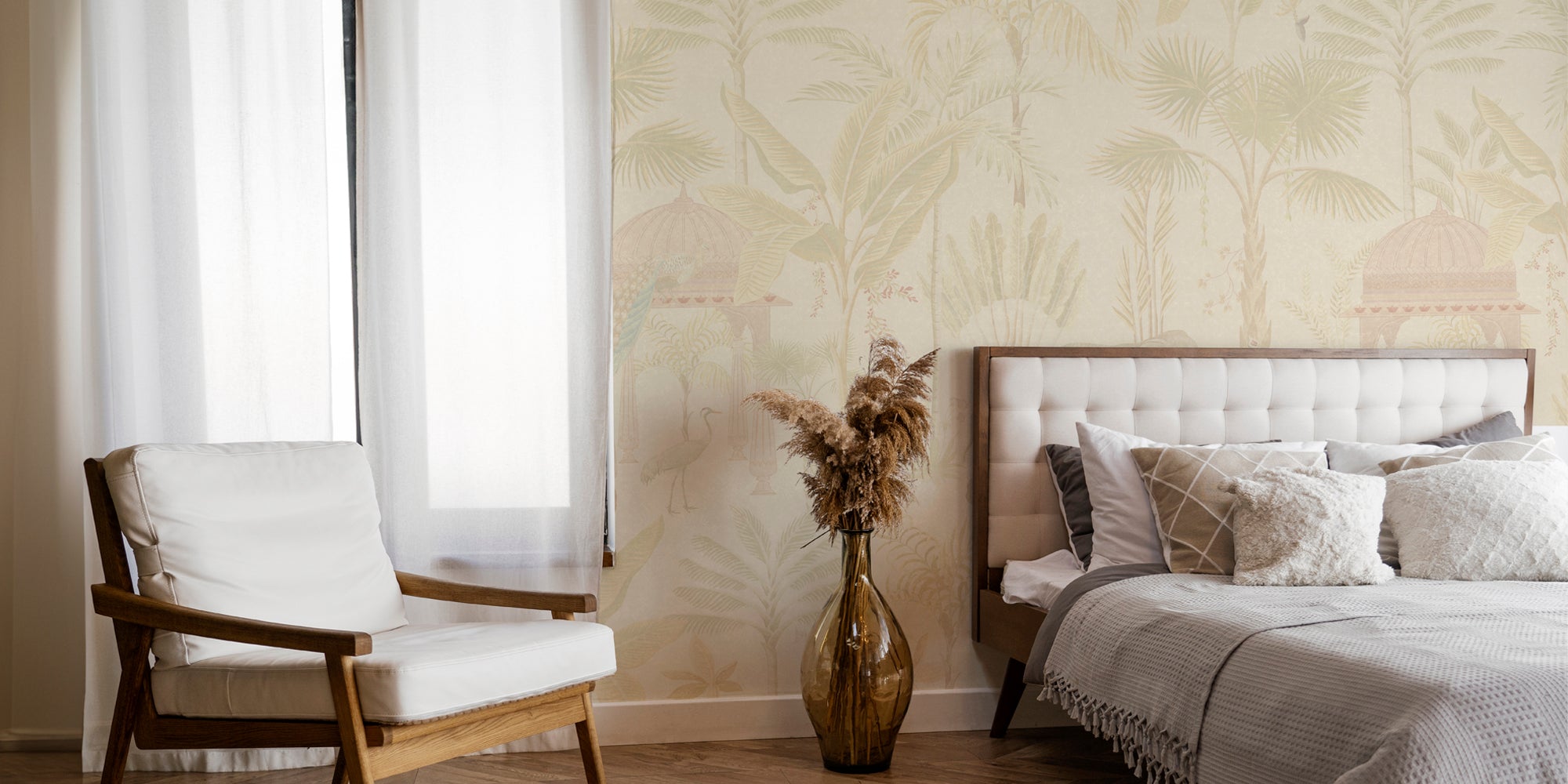 Whispers of the Wild beautifully designed bedroom wallpaper