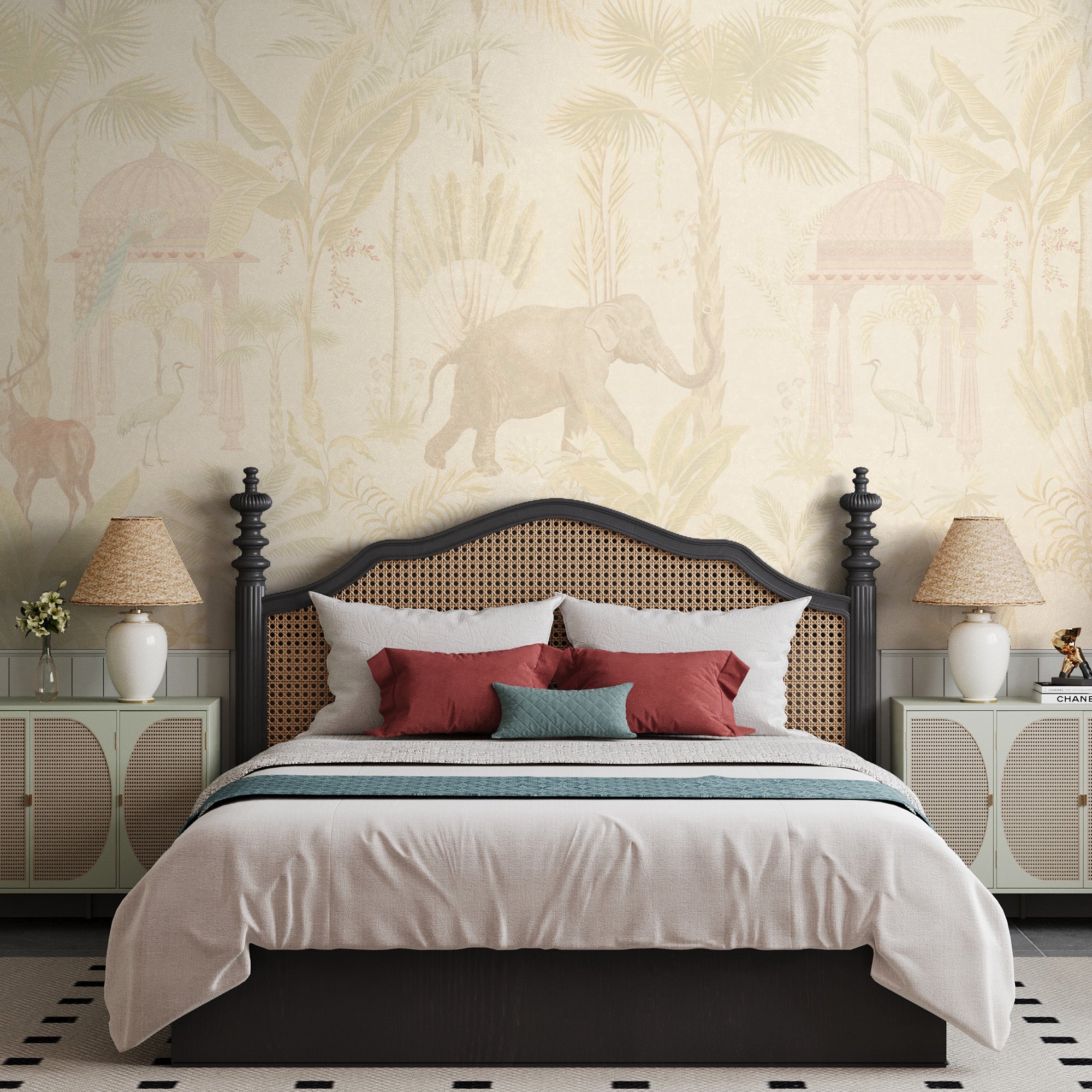 Whispers of the Wild beautifully designed bedroom wallpaper