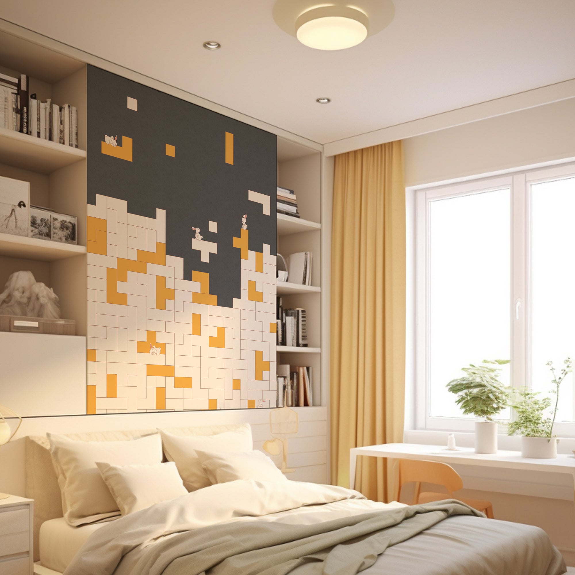 Pixel Playground- Kids Room Wallpaper