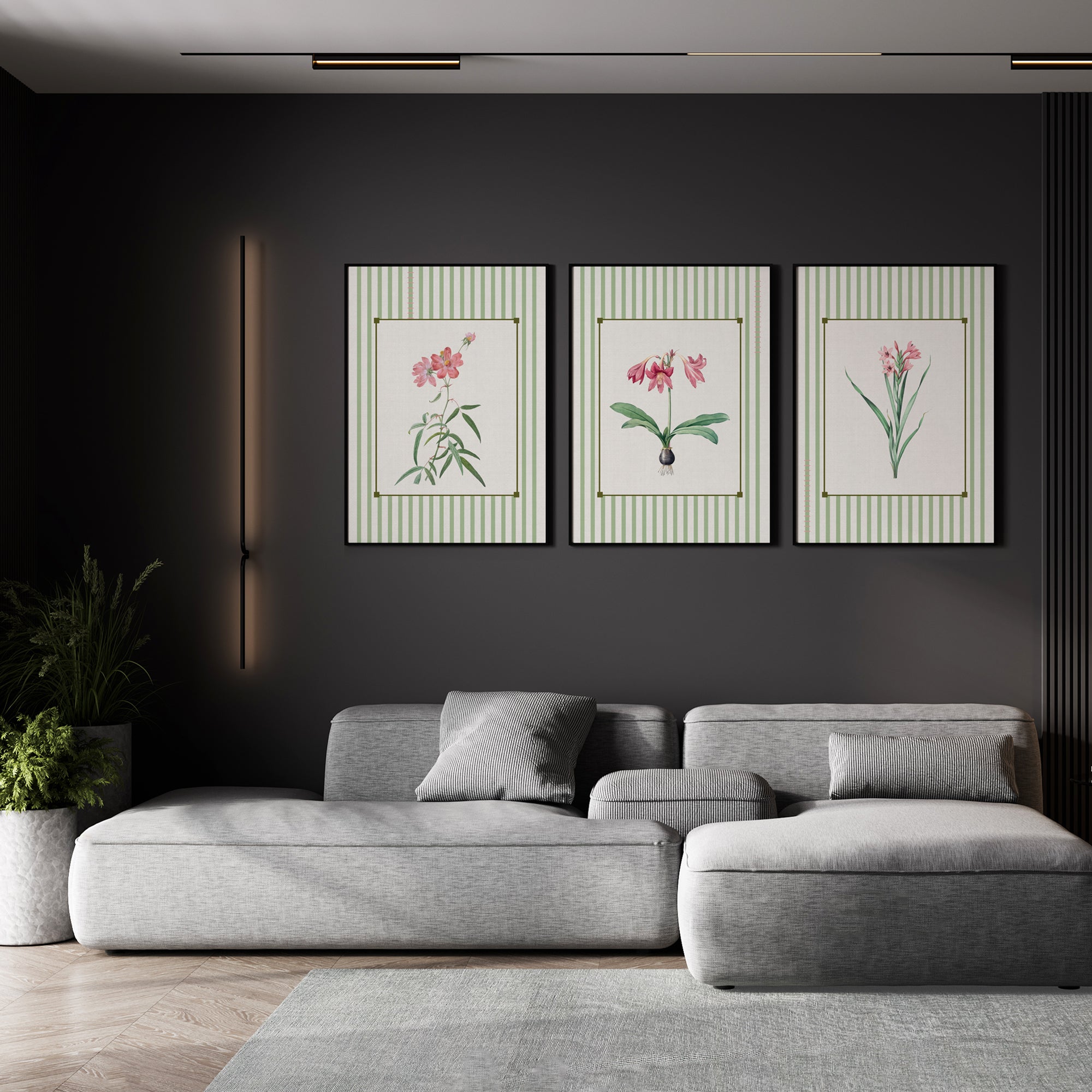 Vintage Botanical Elegance - Set of 3